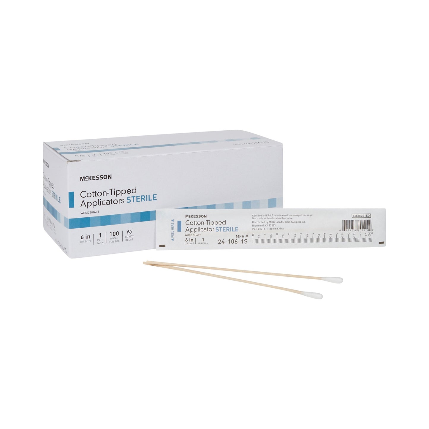 McKesson Sterile Swabsticks, Cotton Tip
