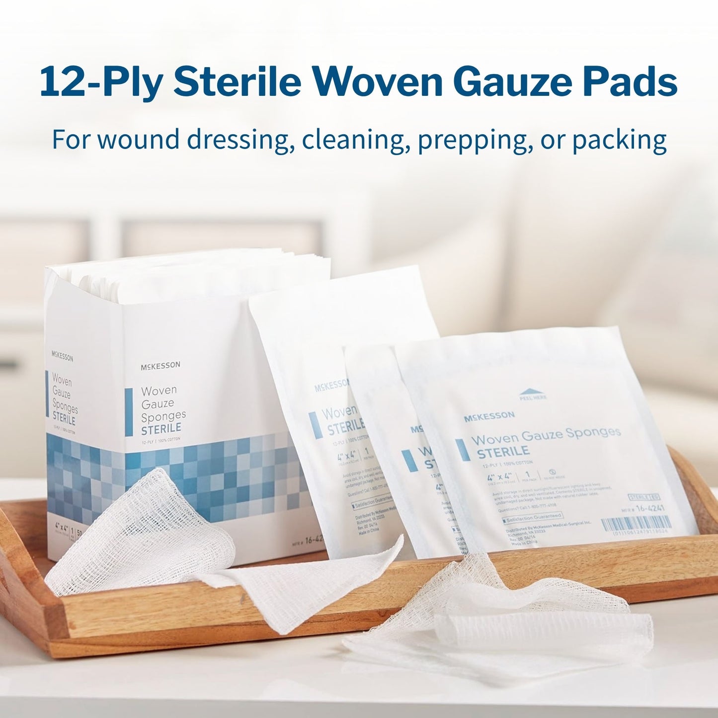 McKesson Gauze Sponge, 4 x 4 Inch