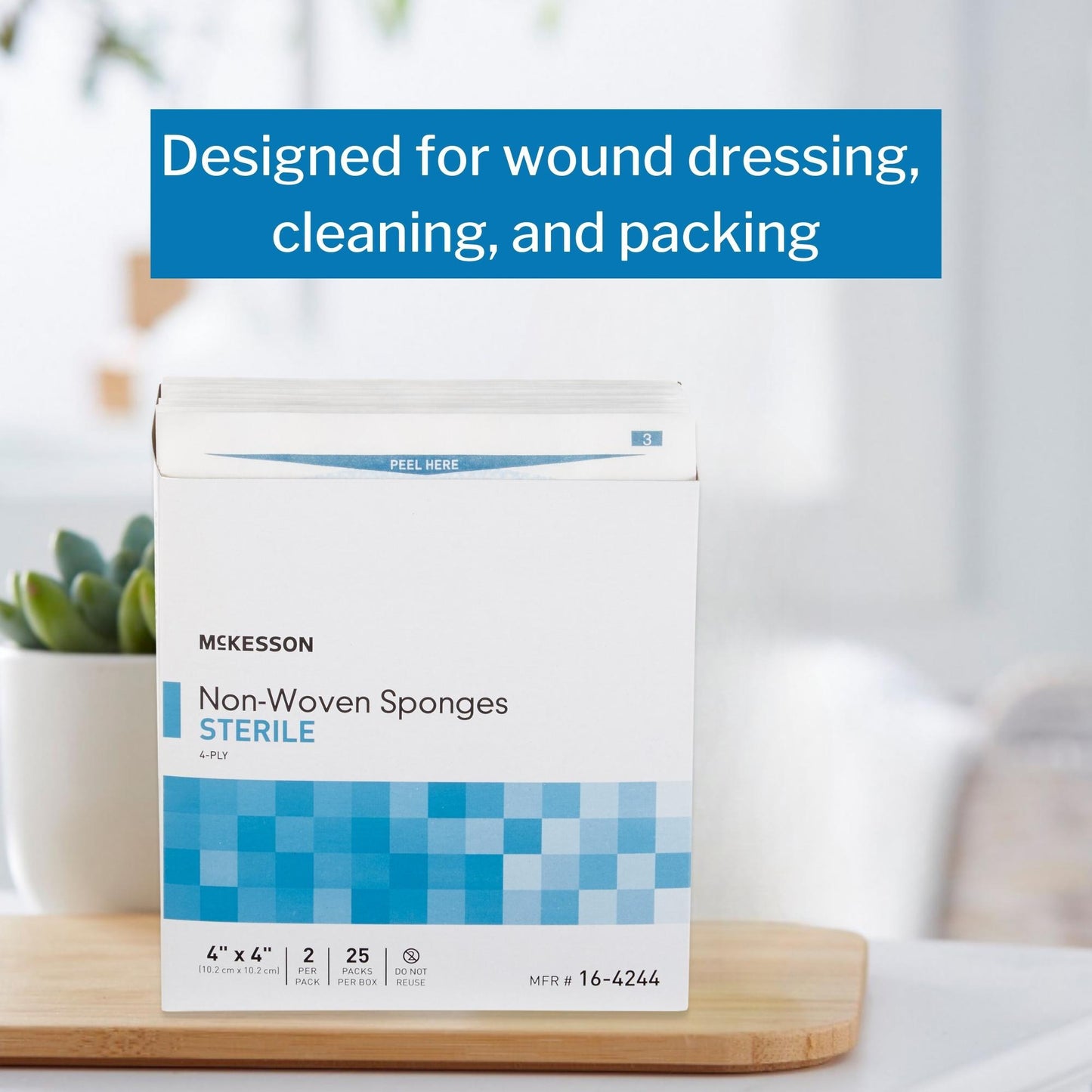 McKesson Nonwoven Sponge, 4 x 4 Inch