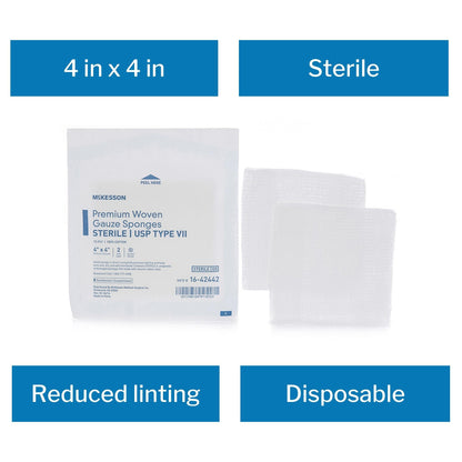 McKesson USP Type VII Gauze Sponge, 4 x 4 Inch