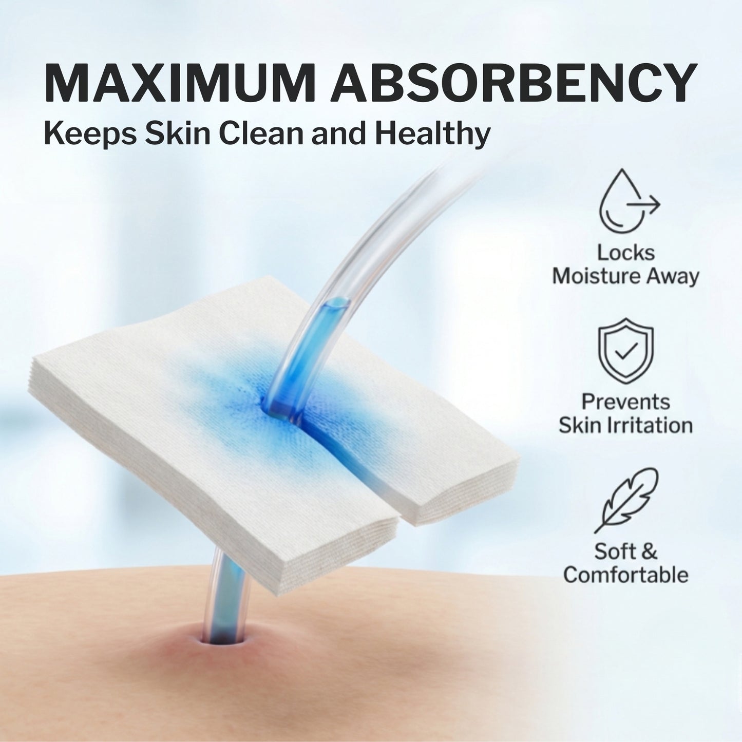 McKesson IV/Drain Split Dressing, 4 x 4 Inch