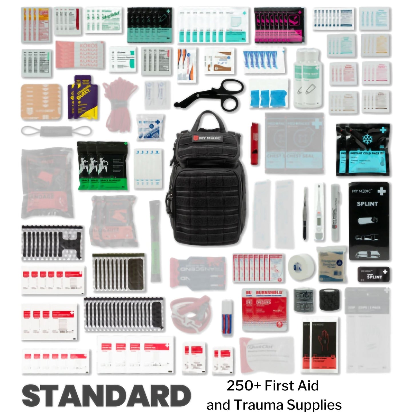 My Medic™ Recon First Aid Kit Backpack with Emergency Medical Supplies, Black