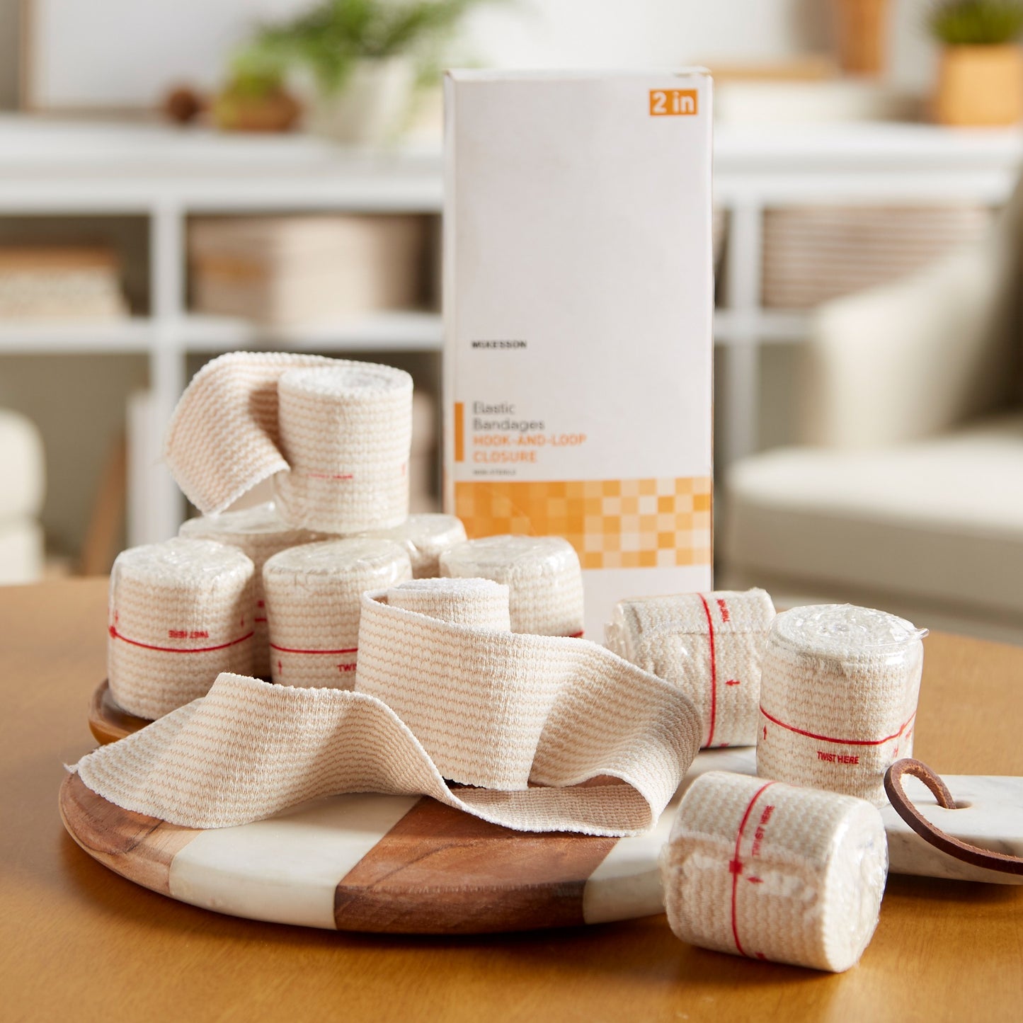 McKesson Hook-and-Loop Closure Elastic Bandage, Tan