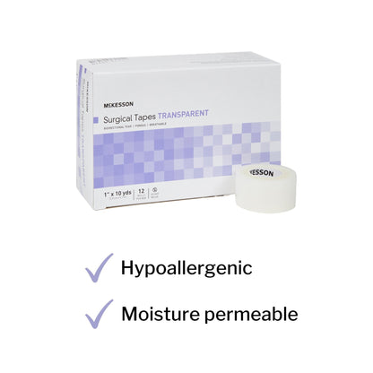 McKesson Plastic Medical Tape, Transparent