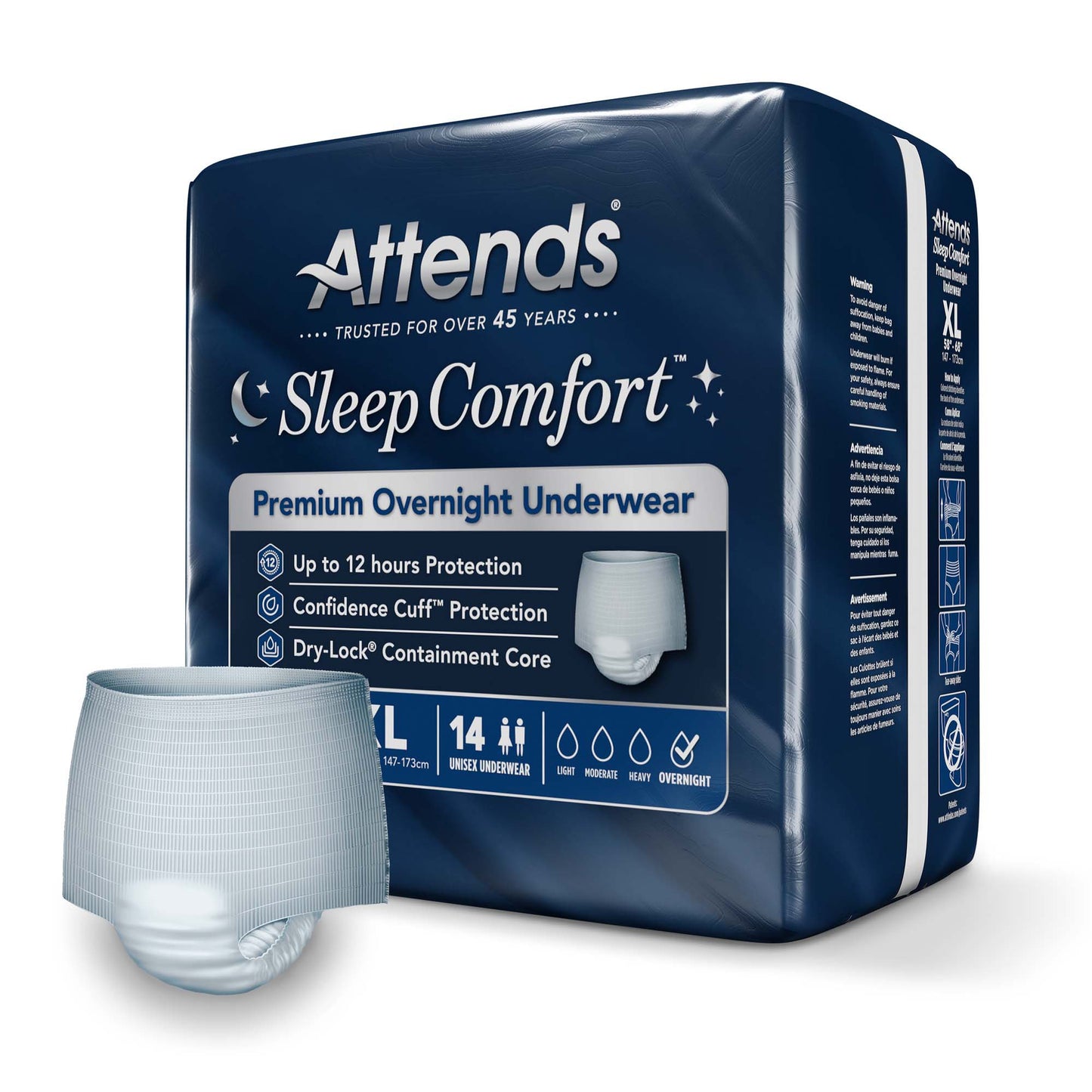 Attends® Sleep Comfort Premium Overnight Underwear, Extra Large