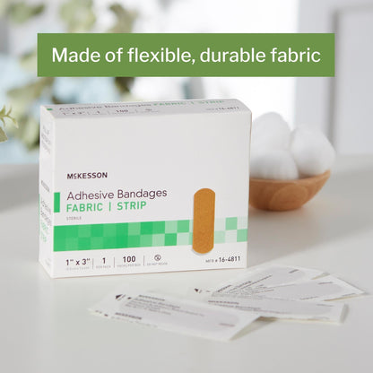 McKesson Tan Adhesive Strip, 1 x 3 Inch