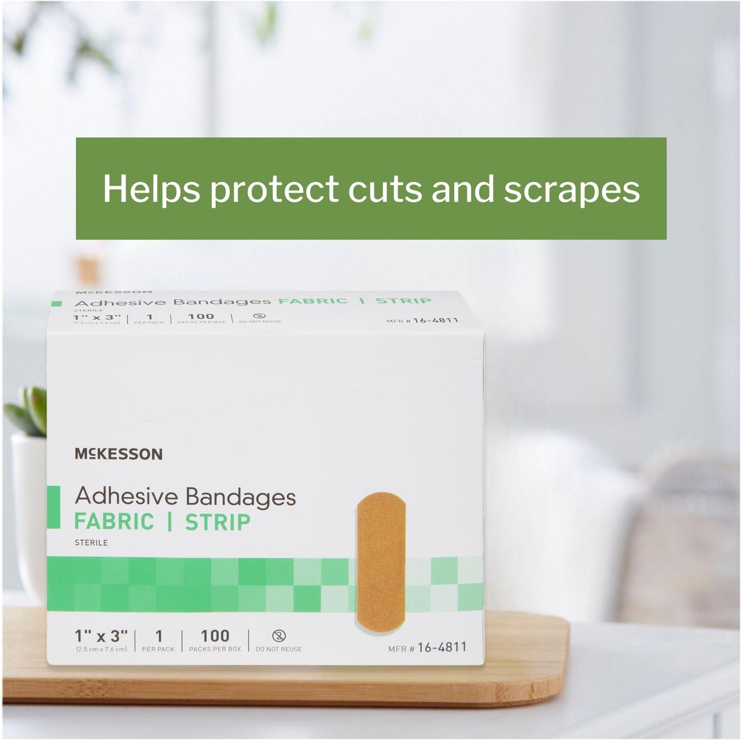 McKesson Tan Adhesive Strip, 1 x 3 Inch