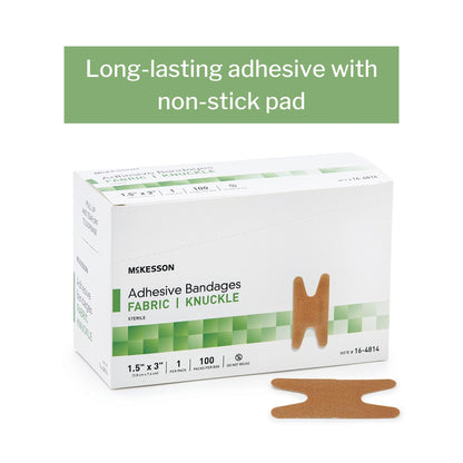 McKesson Knuckle Tan Adhesive Strip, 1-1/2 x 3 Inch