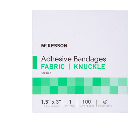 McKesson Knuckle Tan Adhesive Strip, 1-1/2 x 3 Inch