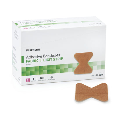 McKesson Fingertip Tan Adhesive Strip, Small