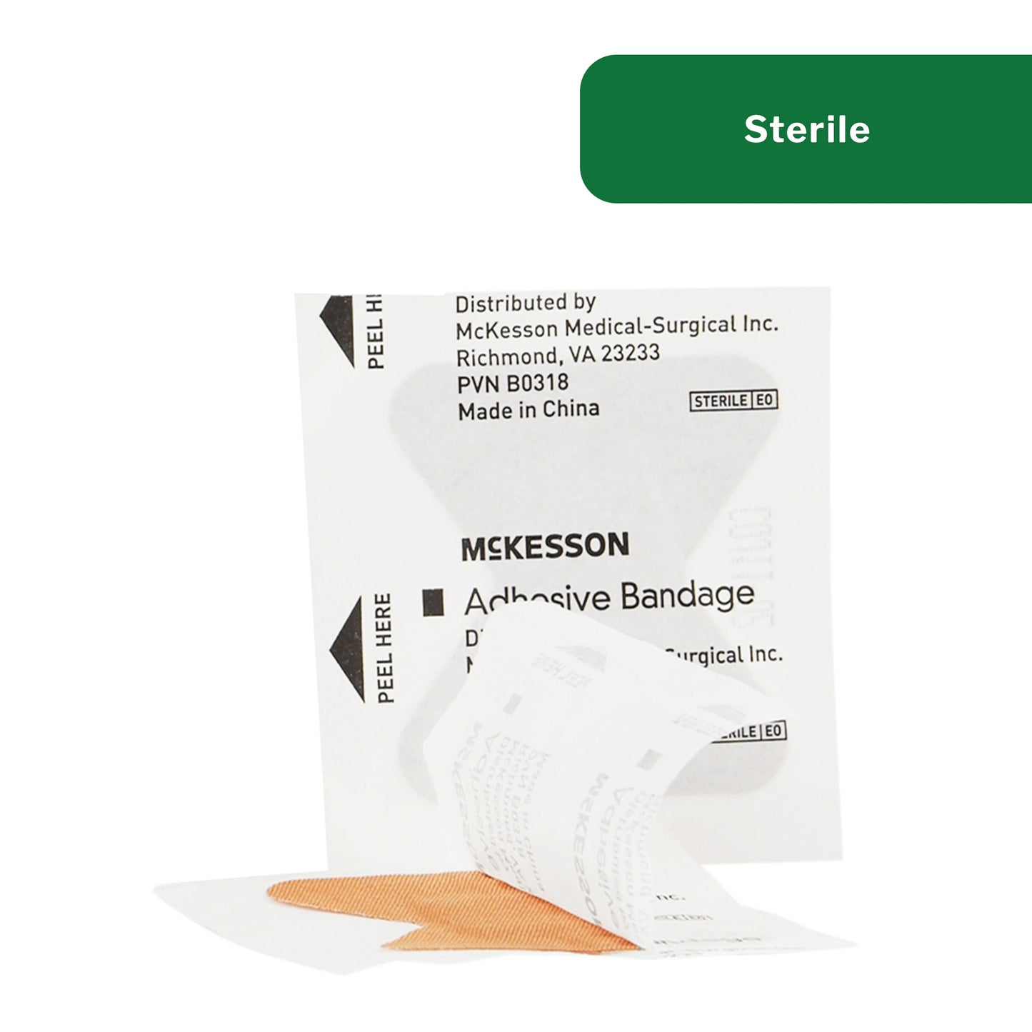 McKesson Fingertip Tan Adhesive Strip, Small