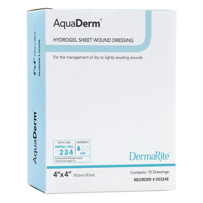 DermaRite® AquaDerm™ Hydrogel Sheet, 4 x 4 Inch