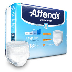 Attends Adult Extra Absorbency Protective Underwear Large 44" - 58" 100 Count Case