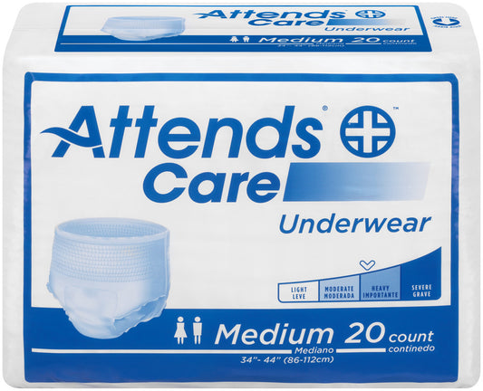 Attends Care Underwear, Moderate-Heavy Absorbency, Medium, 34" - 44"