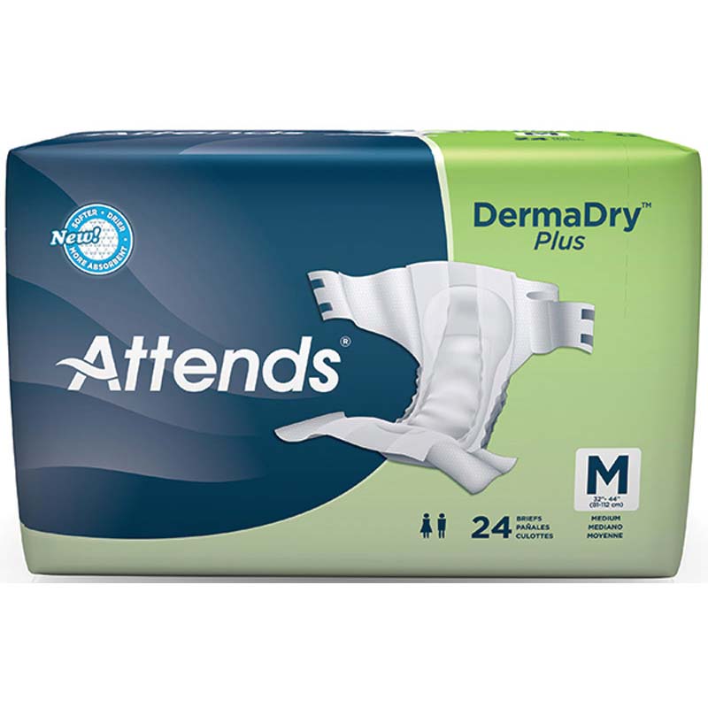 Attends DermaDry Plus Briefs Medium 32" - 44" - REPLACES: 48BR20
