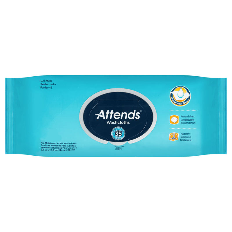 Attends Adult Washcloth Large 8" x 12-1/2"