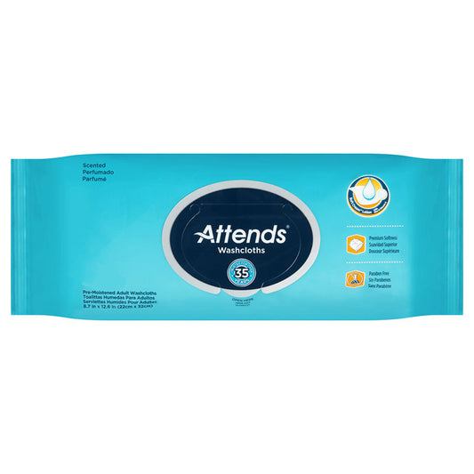 Attends Adult Washcloth Large 8" x 12-1/2"