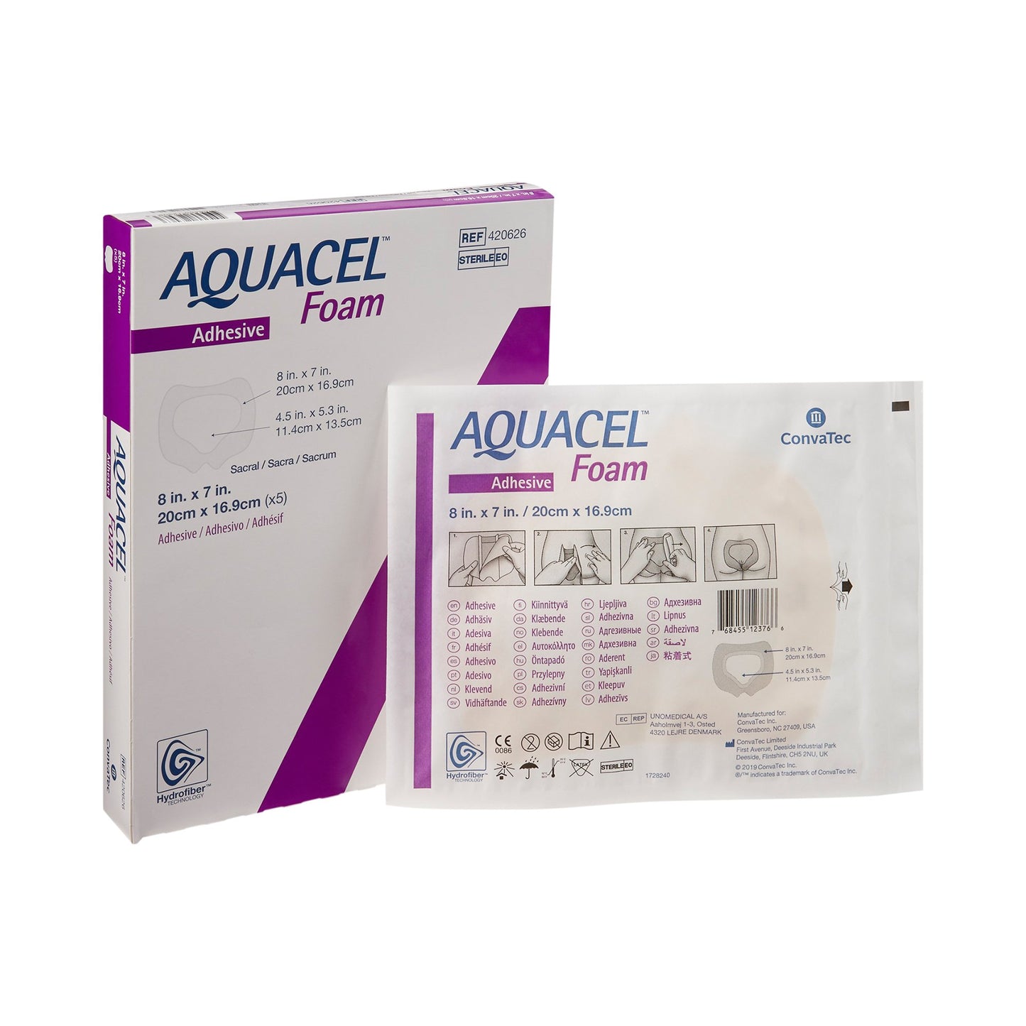 Aquacel® Silicone Adhesive with Border Silicone Foam Dressing