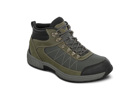 Hunter Men's Boots, Olive, angle view