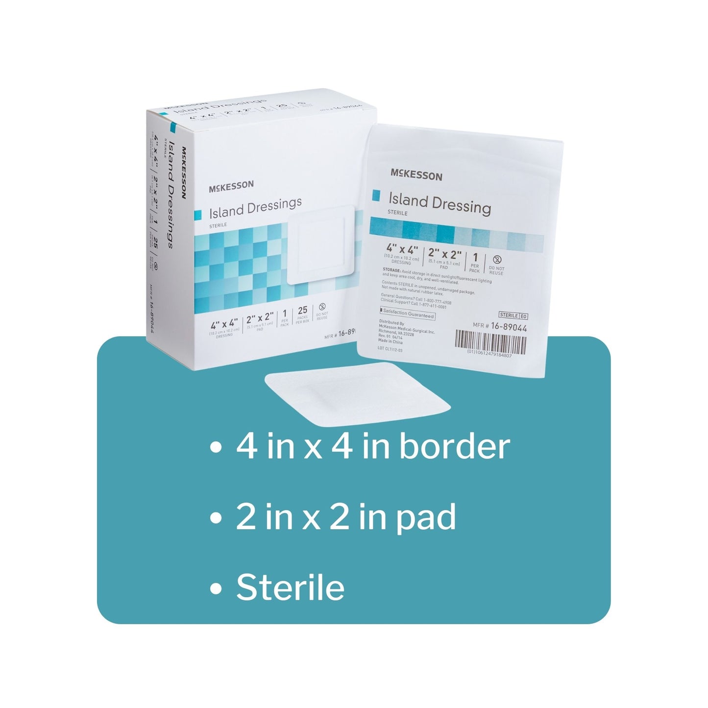 McKesson Adhesive Dressing, 4 x 4 Inch