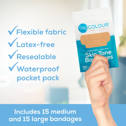 Tru-Colour Skin Tone Adhesive Bandages for Fair Skin Tone Shades