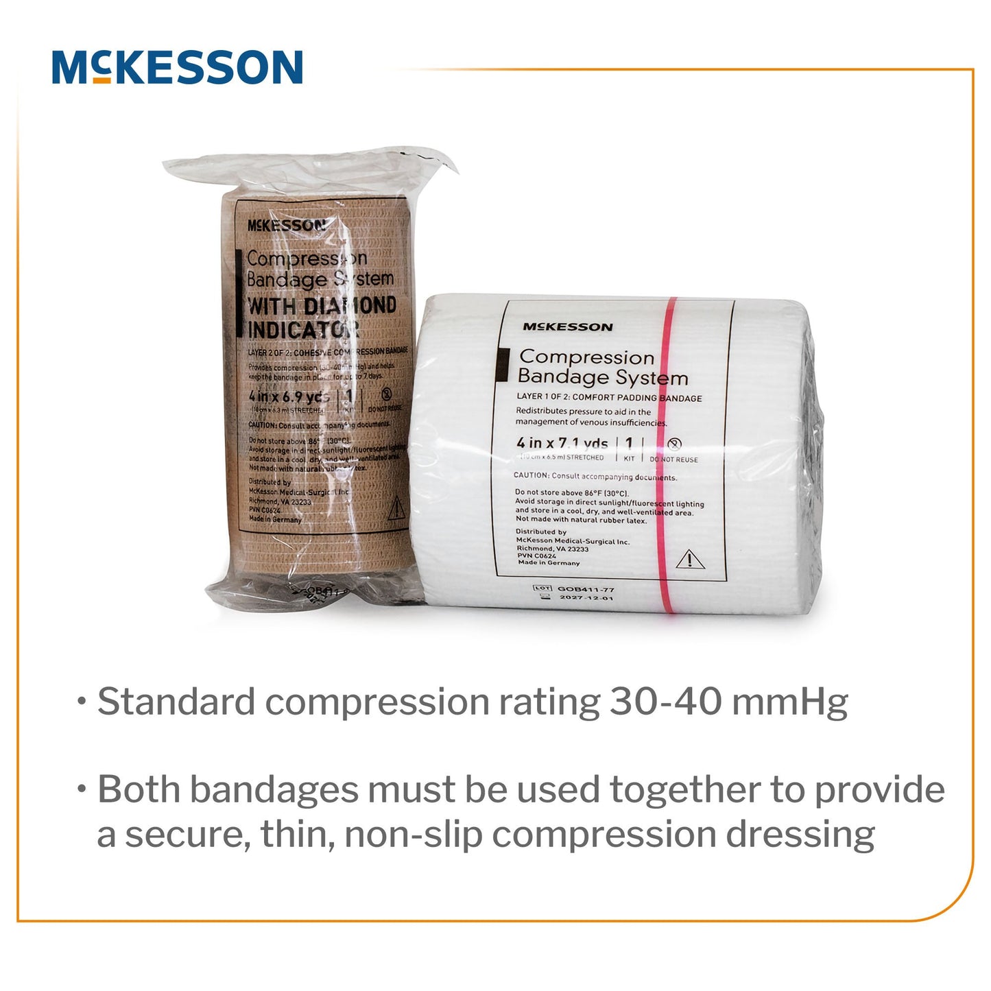 McKesson Two-Layer Compression Bandage System