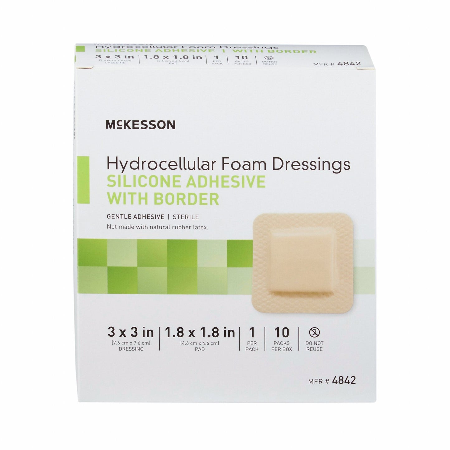 McKesson Silicone Adhesive with Border Silicone Foam Dressing