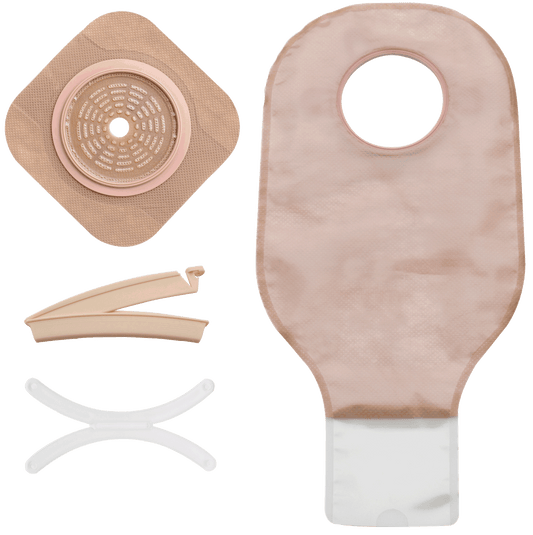 New Image Two-Piece Drainable Colostomy/Ileostomy Kit 5 Count Lock N Roll