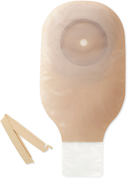 Premier Convex Flex Tend One-Piece Drainable Pouch With Tape Border Pre-Cut 2" Transparent 5 Count