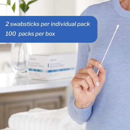 McKesson Cotton Tip Wood Shaft Swabsticks, 6-Inch Length