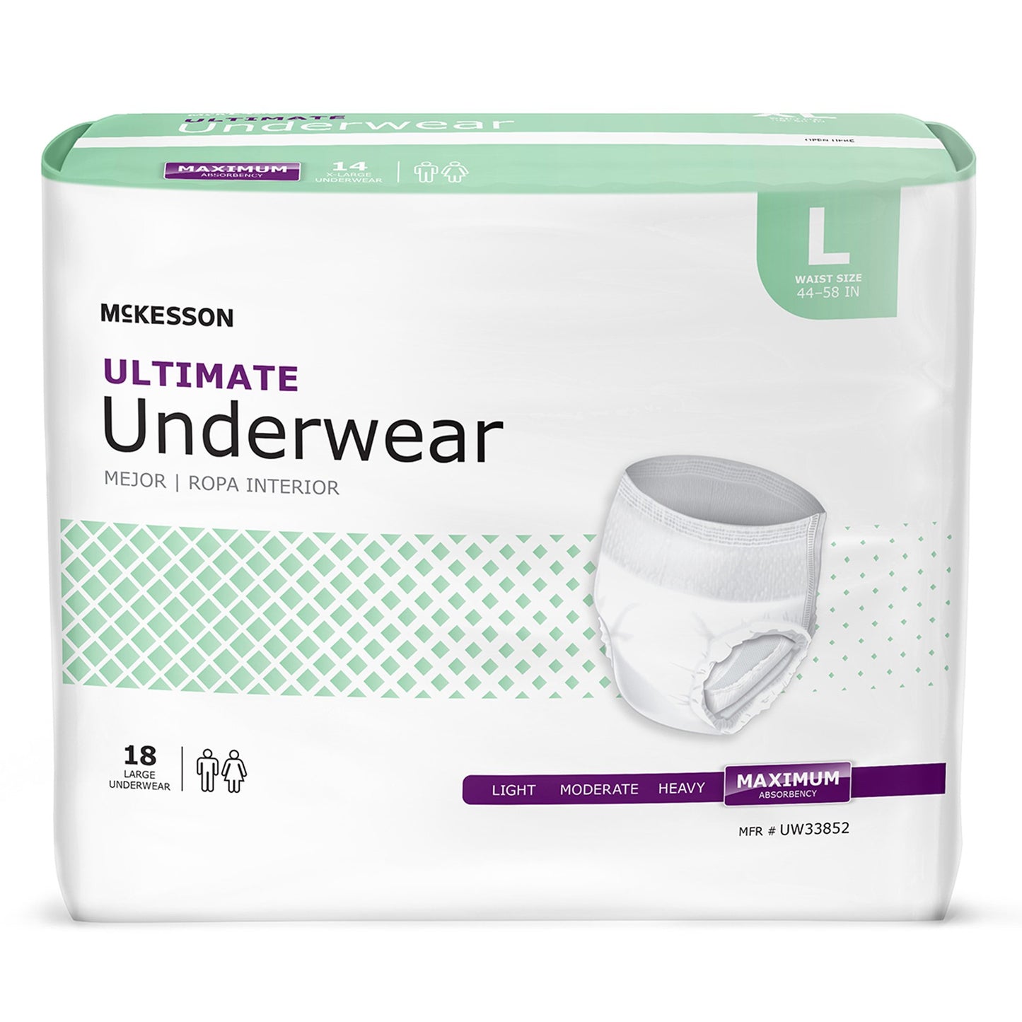 McKesson Ultimate Heavy Absorbency Incontinence Underwear
