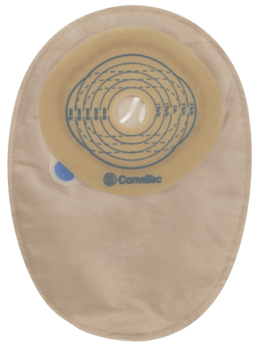 Esteem + One-Piece Cut-to-Fit Closed-End Pouch Modified Stomahesive Filter 12" panel Transparent 2-2/5" by 2-3/4" 30 Count