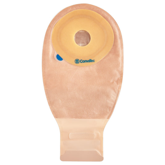 Esteem + One-Piece Drainable Pouch with InvisiClose Filter Modified Stomahesive 12" One-Sided Comfort Panel Transparent Cut-to-Fit 13/16" x 2-3/4" 10 Count