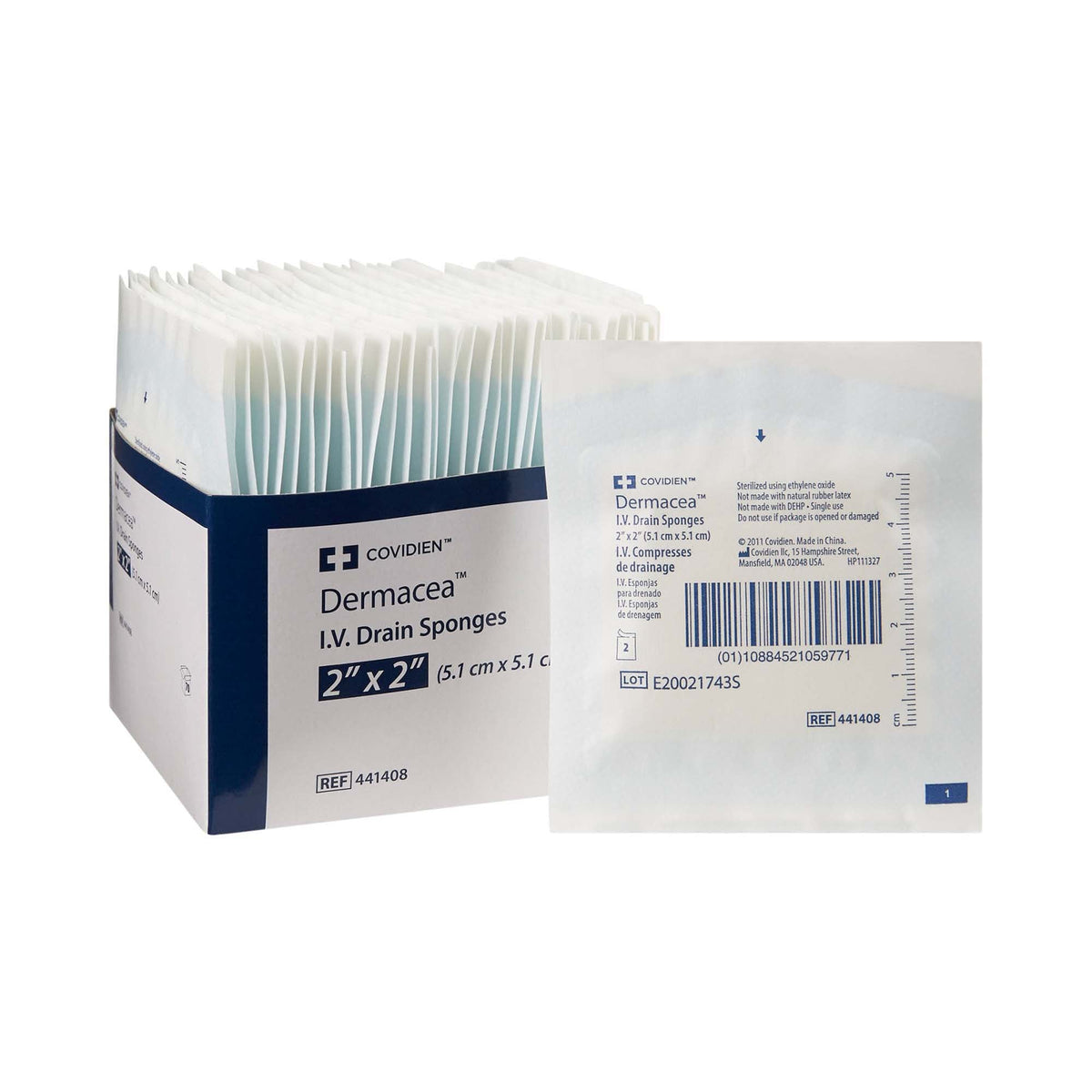 Dermacea Non-Woven IV Sponge Sterile 2's 2" x 2" 6 ply