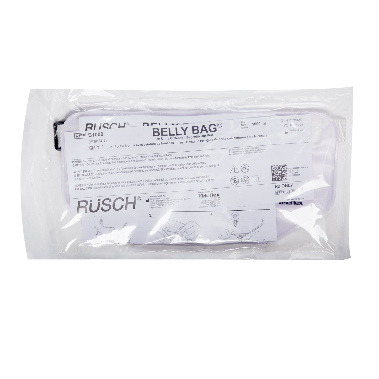 Rüsch® Belly Bag® Urinary Drain Bag, 1