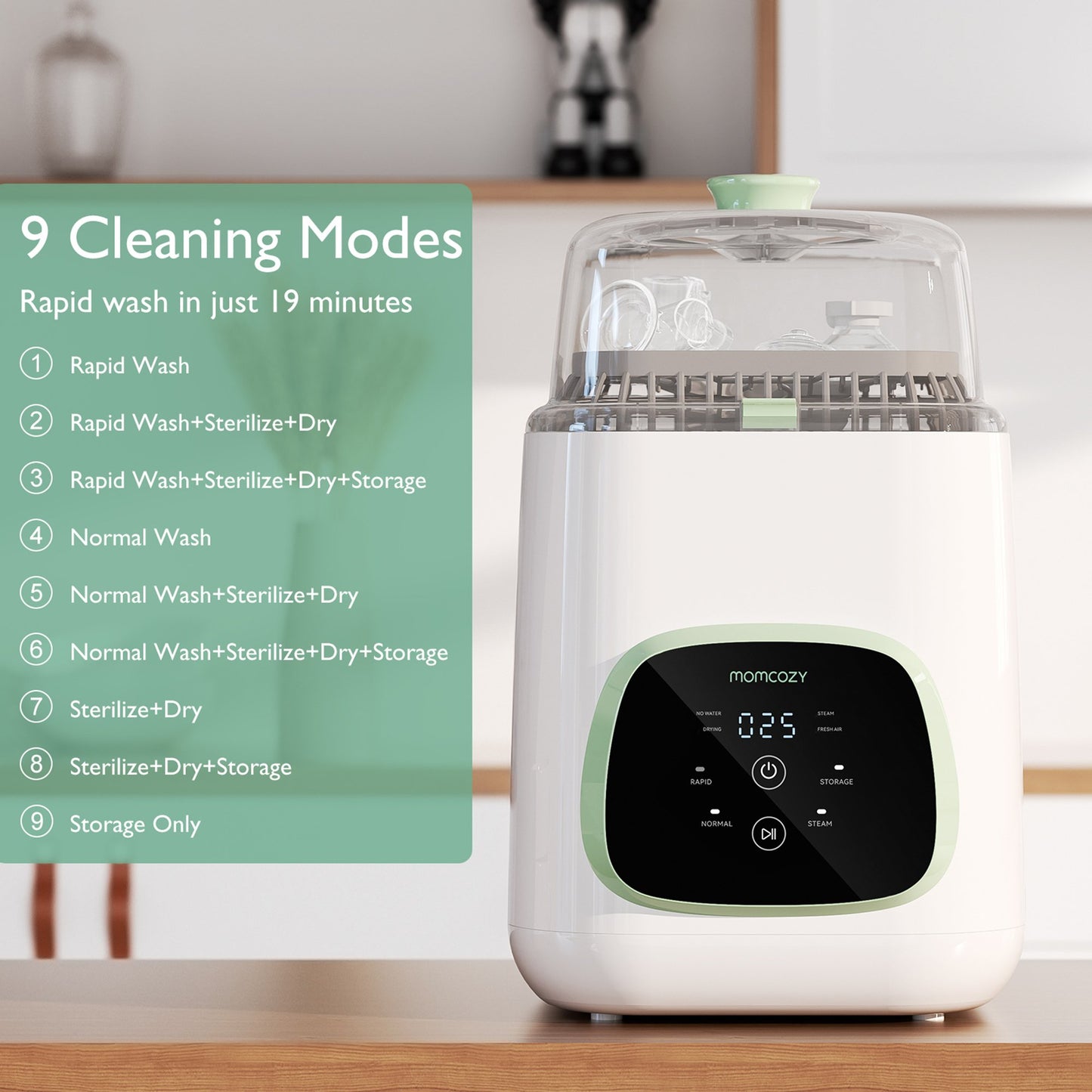 Momcozy CleanPal Pro Baby Bottle Washer and Sterilizer