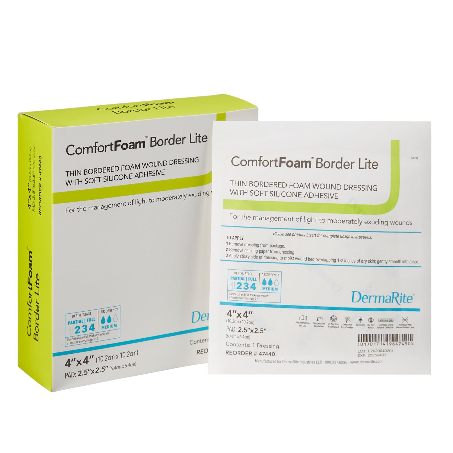 ComfortFoam™ Border Lite Thin Bordered Foam Wound Dressing