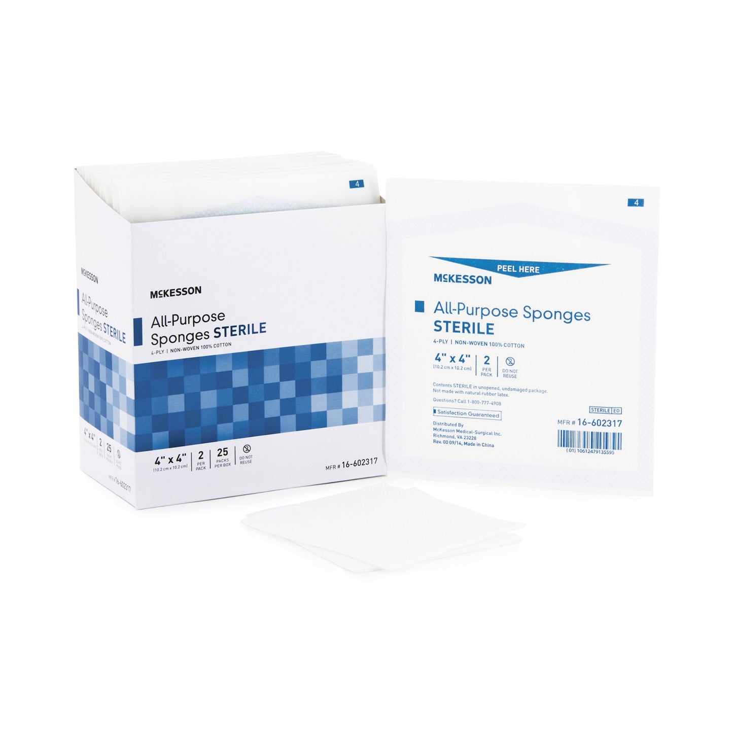 McKesson Nonwoven Sponge, 4 x 4 Inch
