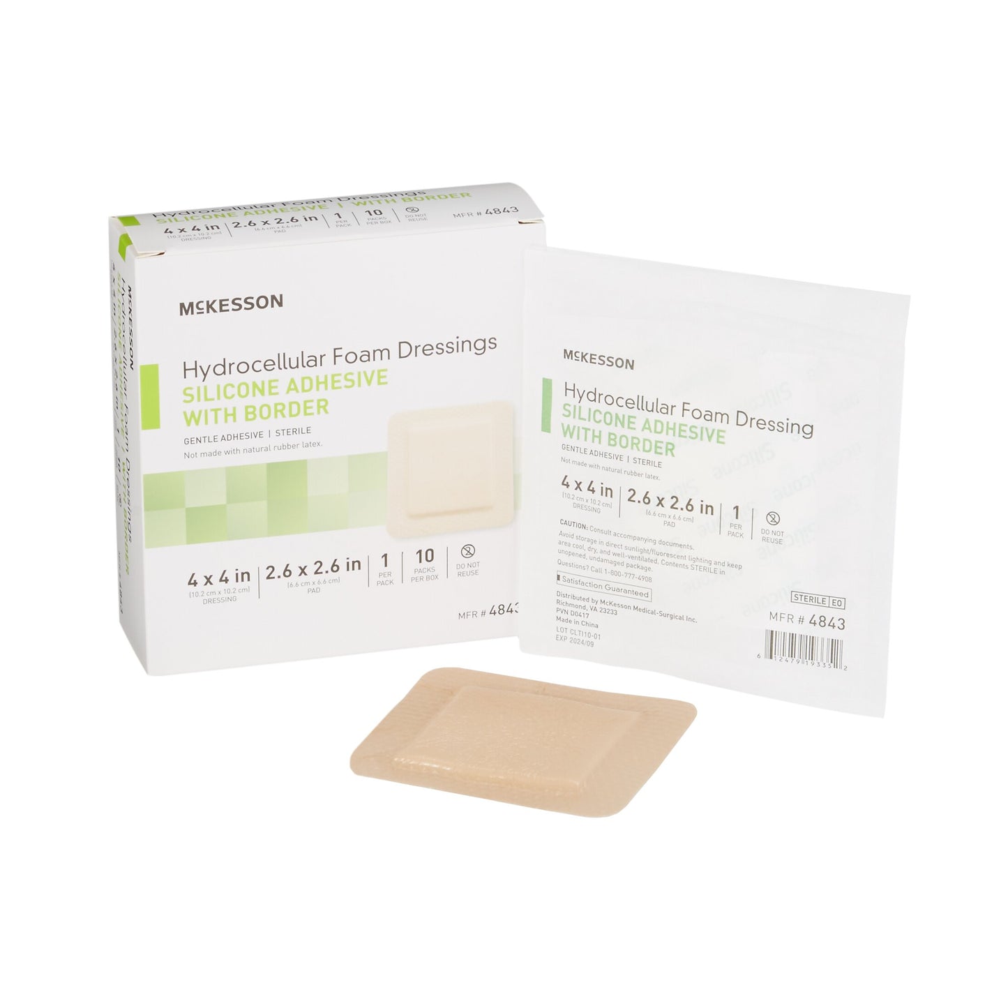 McKesson Silicone Adhesive with Border Silicone Foam Dressing