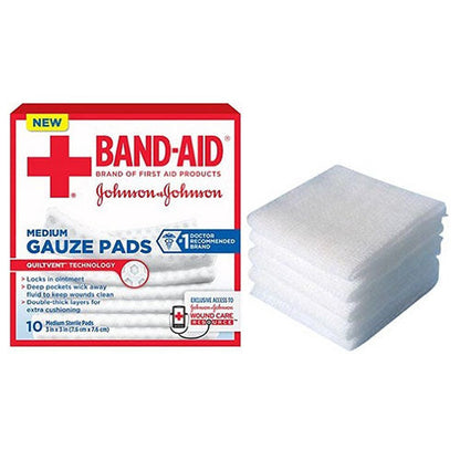 J & J Band-Aid First Aid Gauze Pads