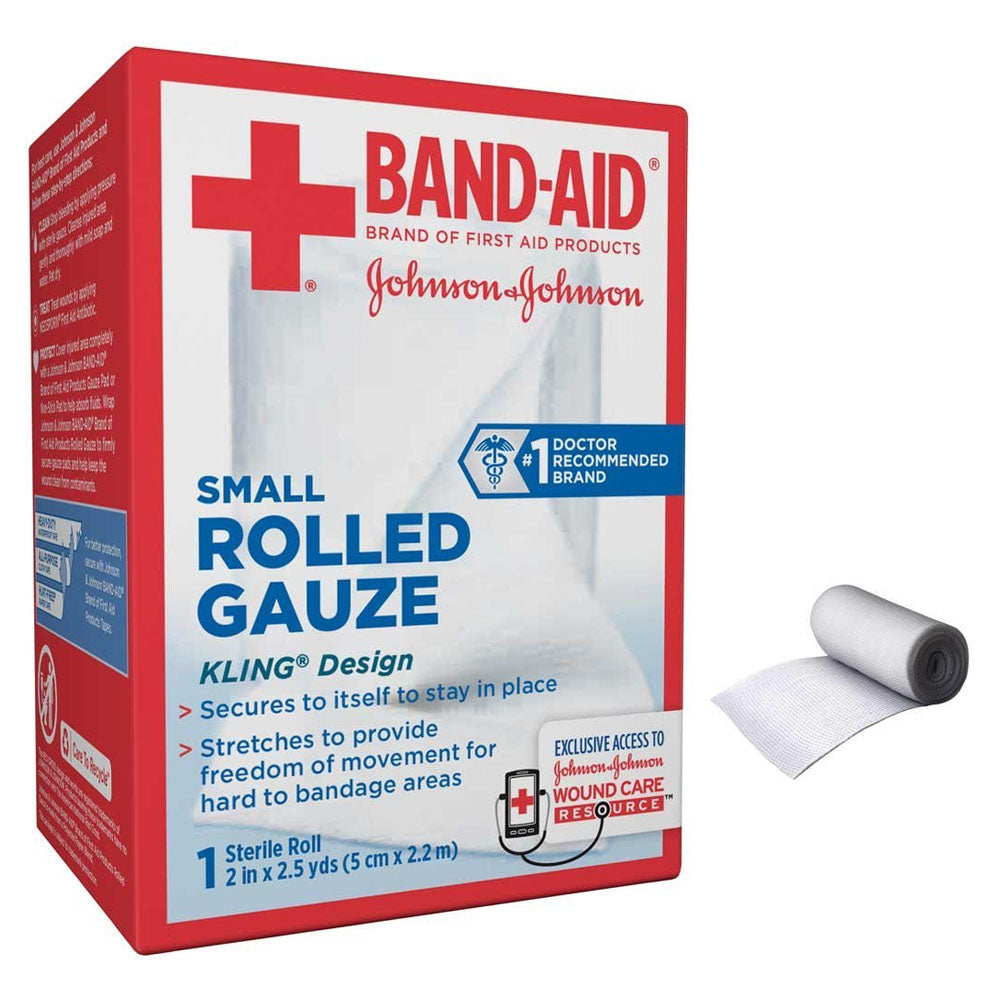 J & J Band-Aid First Aid Rolled Gauze 2" x 2.5 Yards