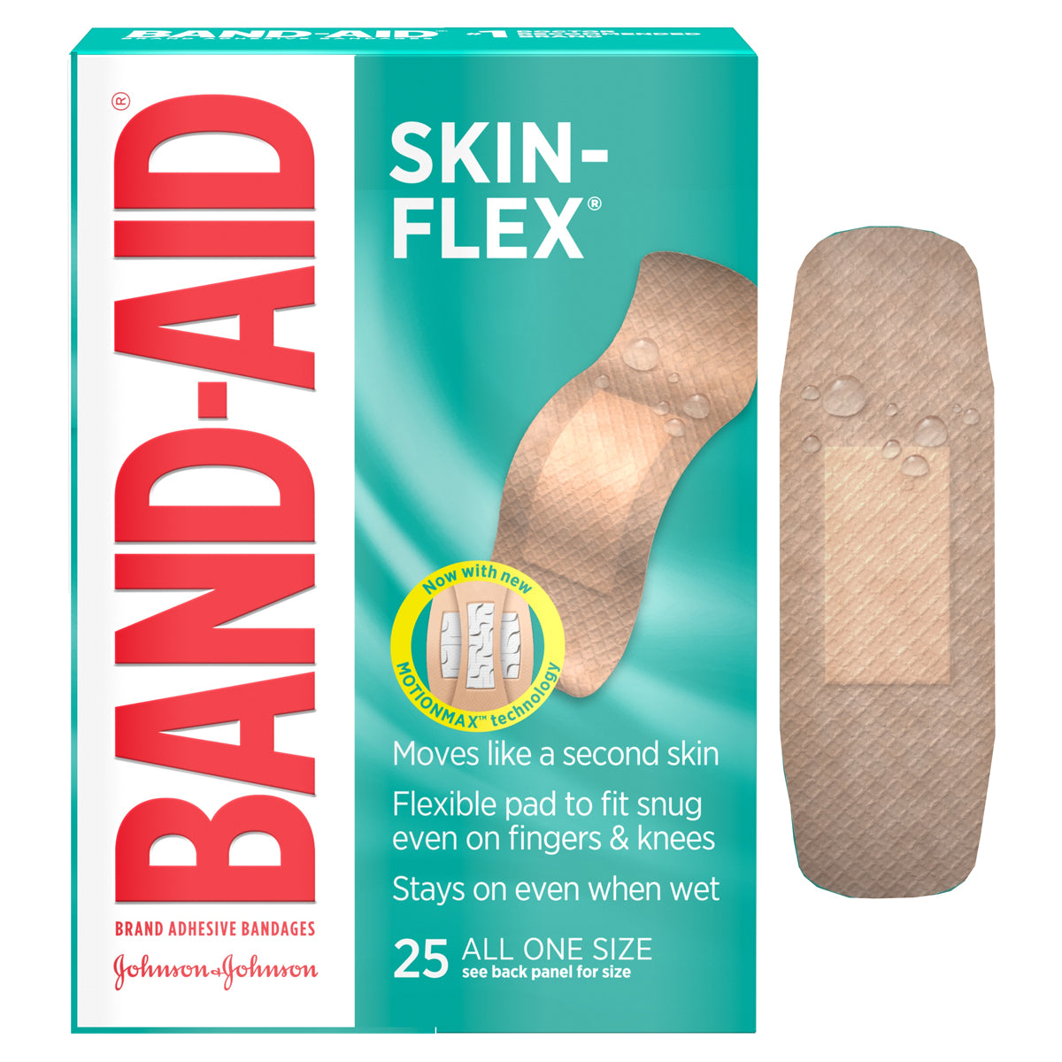Band-Aid Skin-Flex Adhesive Bandages All One Size 25 Count