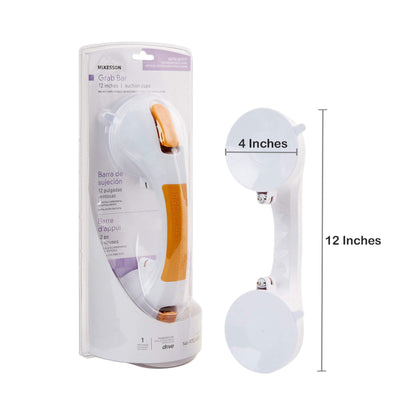 McKesson White / Yellow Plastic Suction-Cup Grab Bar