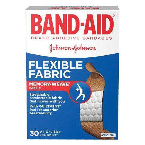 Band-Aid Flexible Fabric Adhesive Bandage 30ct
