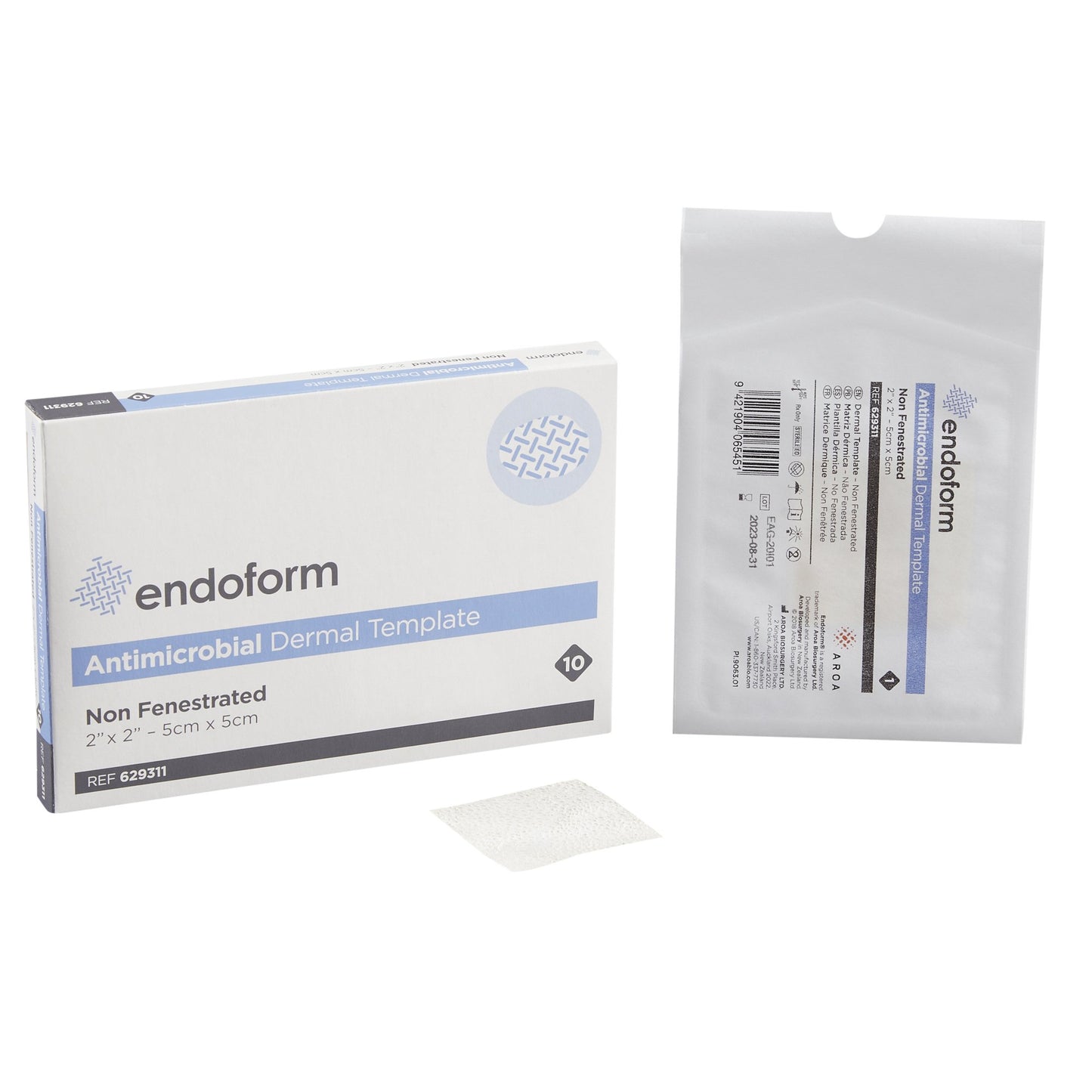 Endoform® Antimicrobial Silver Collagen Dressing with ECM, 2 x 2 Inch