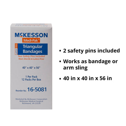 McKesson Triangular Bandage, 40 x 40 x 56 Inch