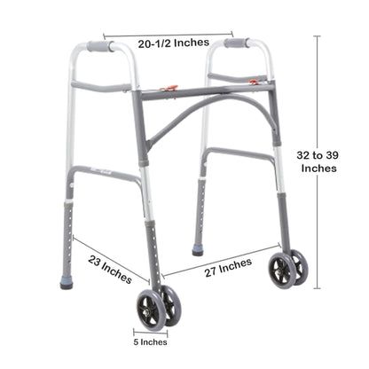 McKesson Steel Bariatric Folding Walker