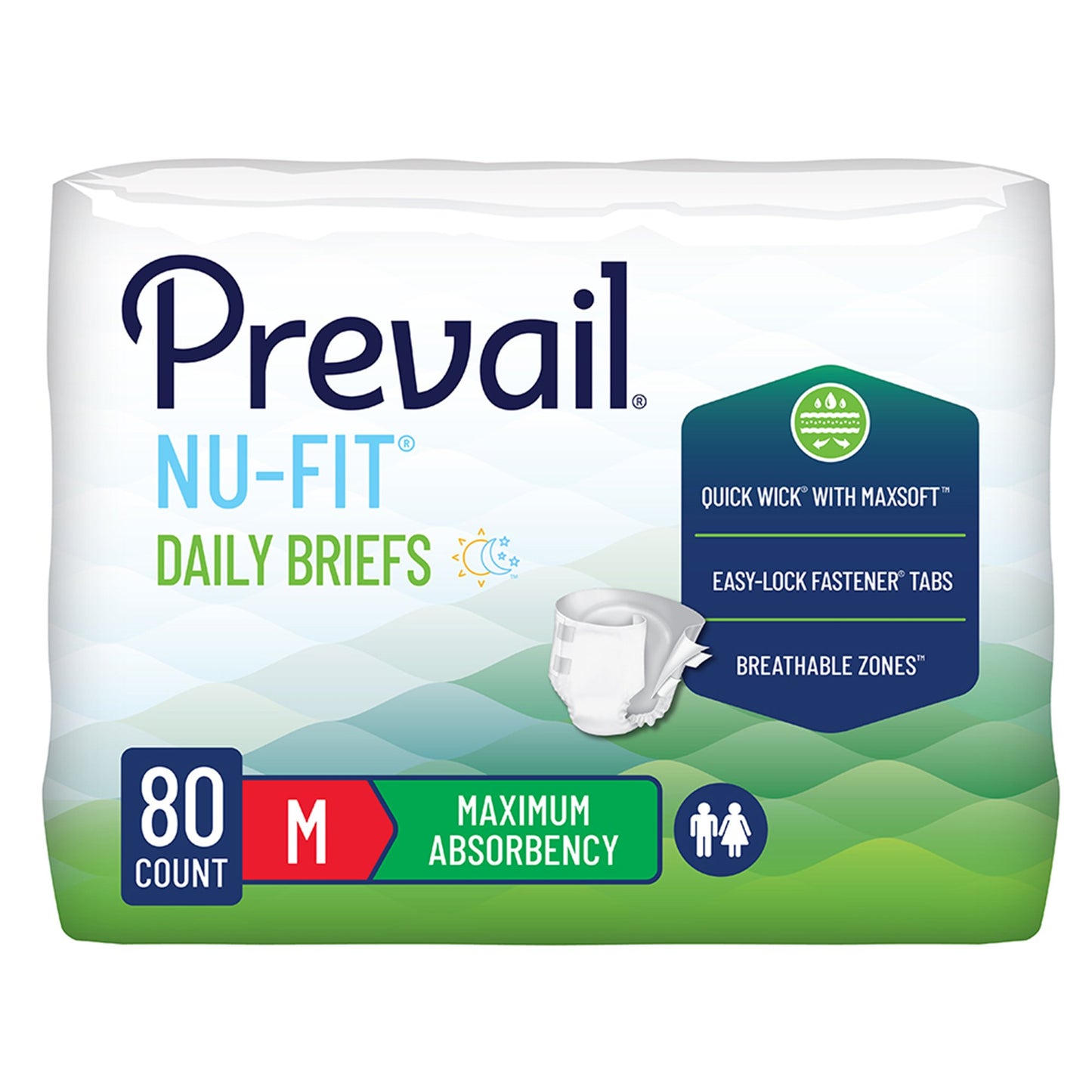 Prevail® Nu-Fit® Daily Briefs, Maximum Absorbency