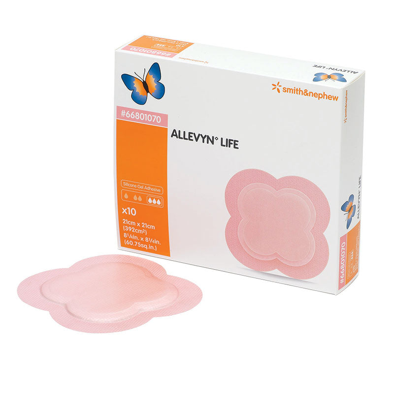 ALLEVYN Life Foam Dressing Sterile 8-1/4" x 8-1/4" 6" x 6" Pad Size