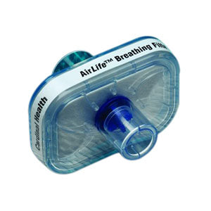 AirLife High Efficiency Respiratory Filter with Diffuser 22/15mm Male/Female and 22mm Female ISO Connectors 50 Count